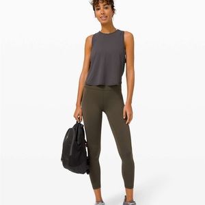 Lululemon Wunder Train Leggings Size 8 25” Inseam Olive Green